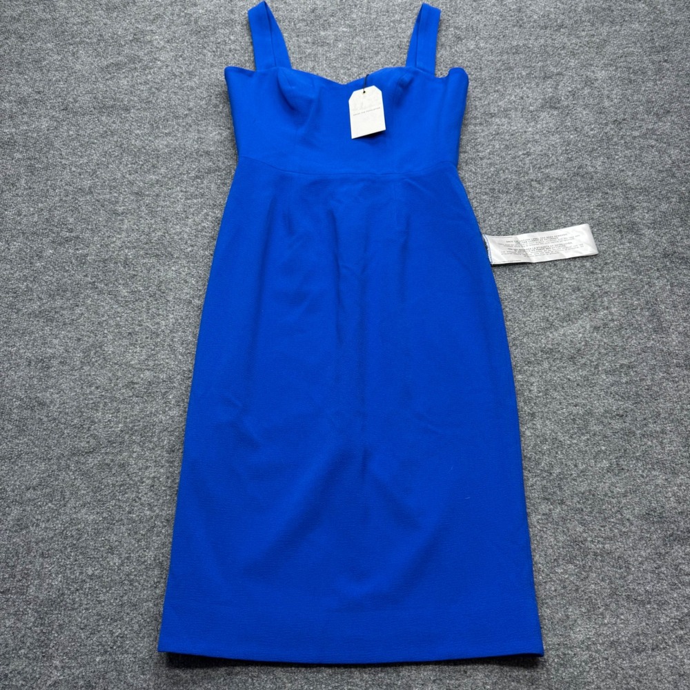 Dress the Population Electric Blue Sweetheart Midi Sheath Dress Size M NWT